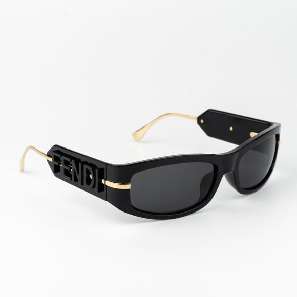 Fendi SHADOW Women Sunglasses Oval Black Smoke Grey FE40120I 01A BRAND NEW main image 10